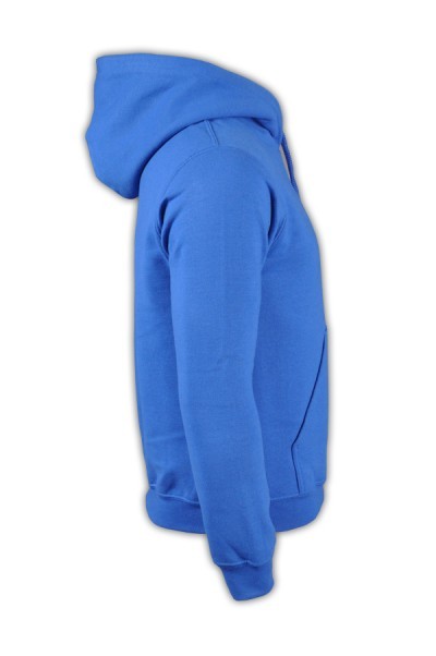 SKZ009 color blue 51C men's hooded sweater 88500 supply order tide version sports sweater personality casual sweater sweater manufacturer sweater price side view